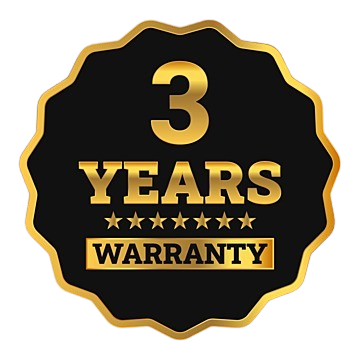 3 Years Warranty (If your machine breaks down, you will get a new one directly without needing repairs, but you can only do this once, no questions asked)