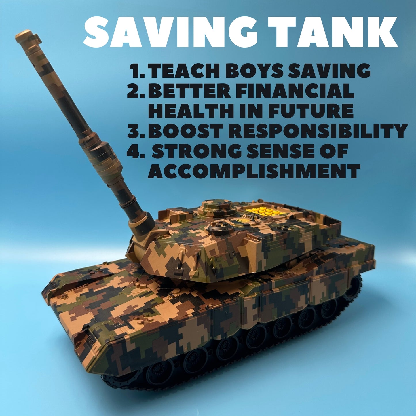 PlanPio™ Saving Tank for Children Piggy Bank (Strong Scientific Evidence shows benefits)