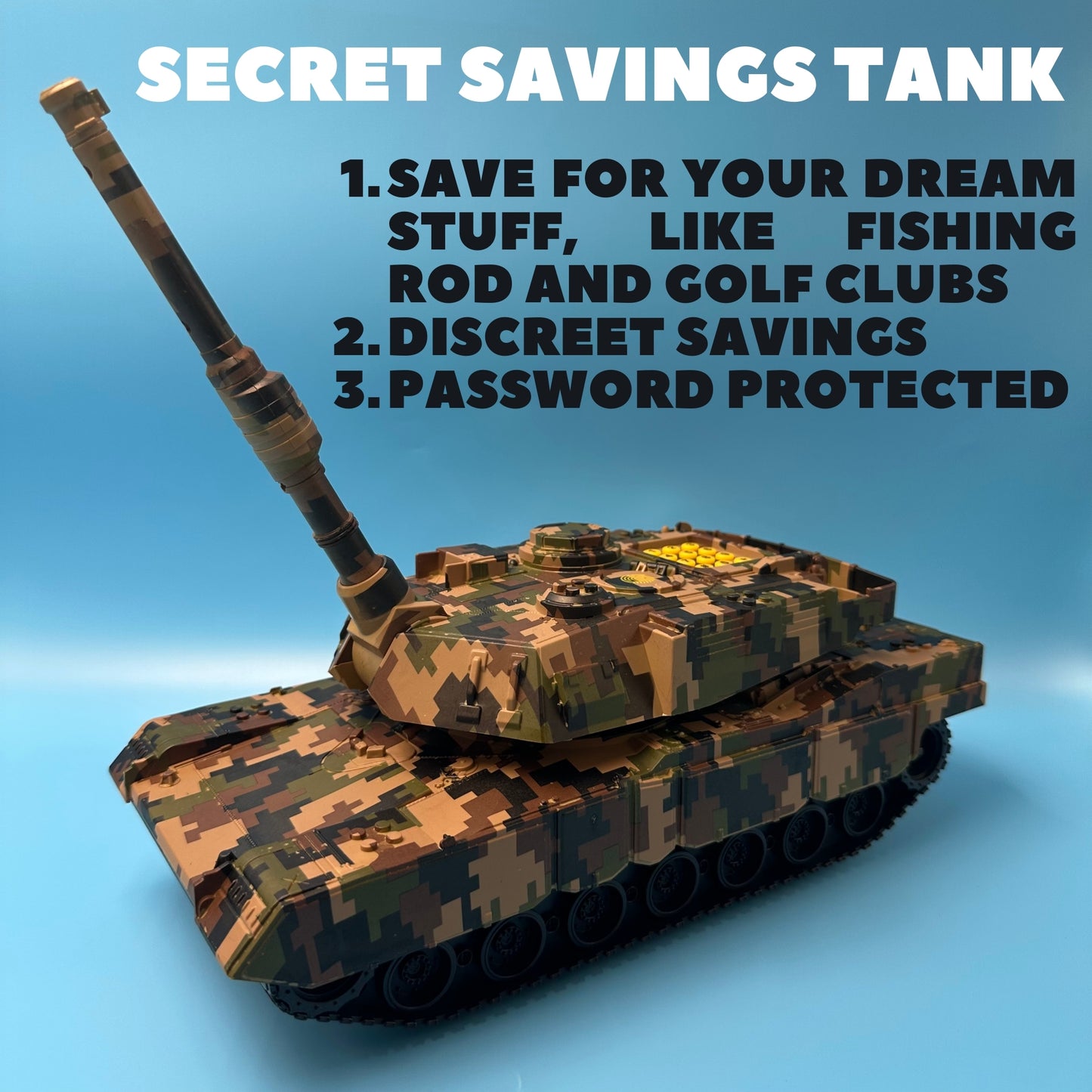 PlanPio™ Secret Savings Tank for a Husband (Piggy Bank)