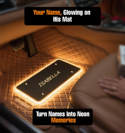 Custom name couple car mat