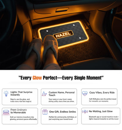 Custom name couple car mat