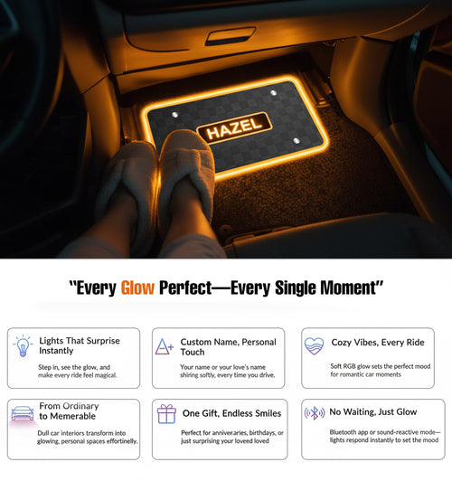 Custom name couple car mat