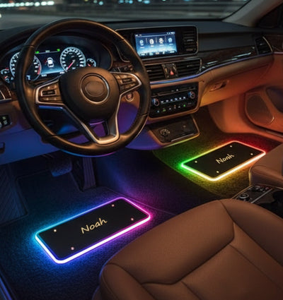 Custom name couple car mat