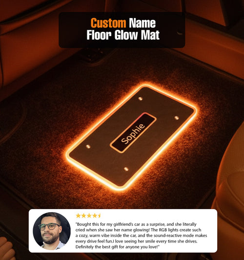 Custom name couple car mat