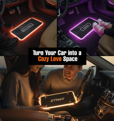 Custom name couple car mat