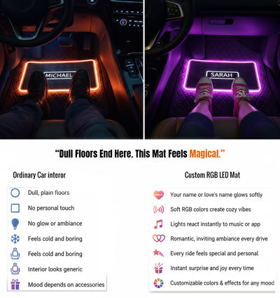 Custom name couple car mat