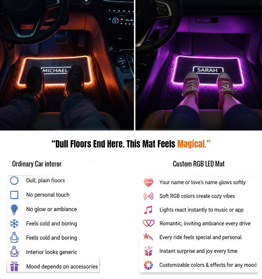 Custom name couple car mat