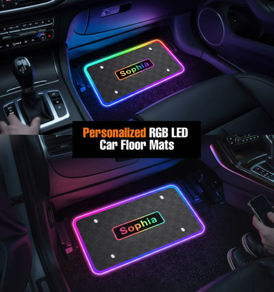 Custom name couple car mat