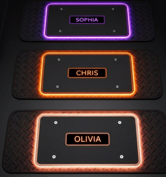 Custom name couple car mat