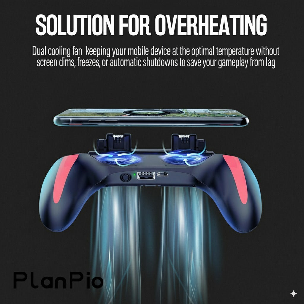 PlanPio™ Pro FPS Gaming Grip/Game Pad for Call of Duty/PUBG/Fortnite (4.7-7" Android & iOS Phone)