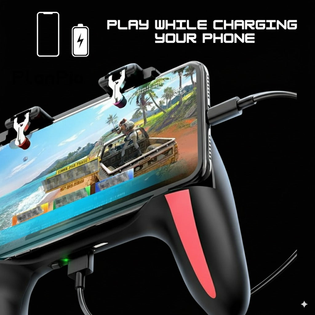 PlanPio™ Pro FPS Gaming Grip/Game Pad for Call of Duty/PUBG/Fortnite (4.7-7" Android & iOS Phone)