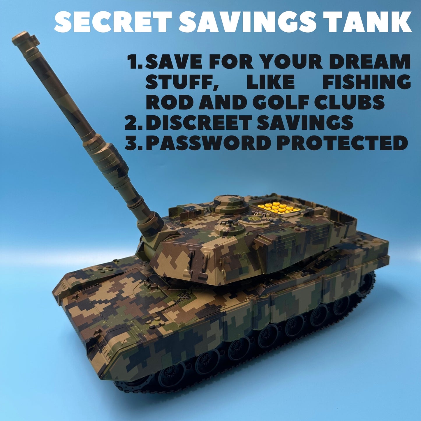 PlanPio™ Secret Savings Tank for a Husband (Piggy Bank)