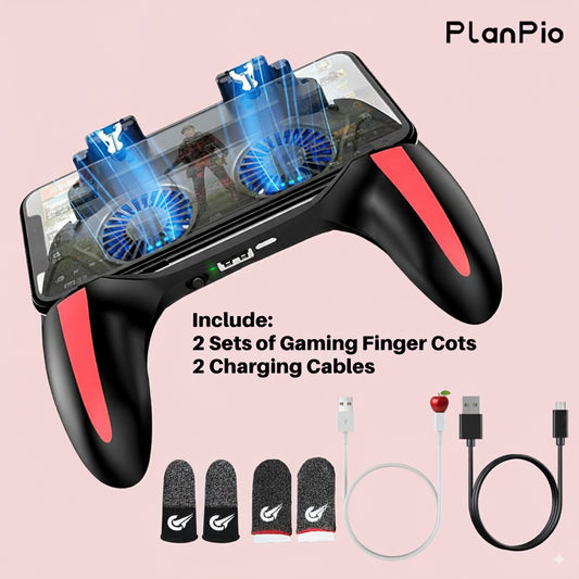 PlanPio™ Pro FPS Gaming Grip/Game Pad for Call of Duty/PUBG/Fortnite (4.7-7" Android & iOS Phone)