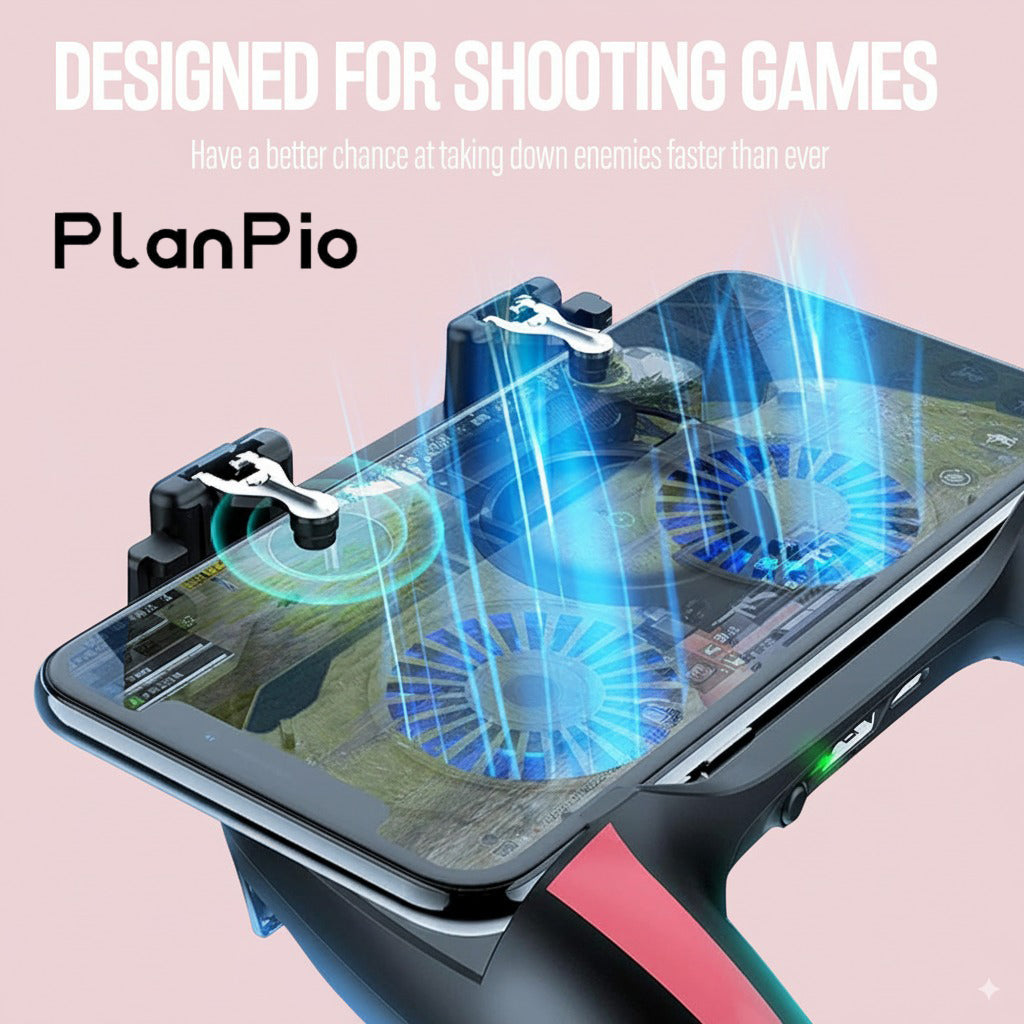 PlanPio™ Pro FPS Gaming Grip/Game Pad for Call of Duty/PUBG/Fortnite (4.7-7" Android & iOS Phone)