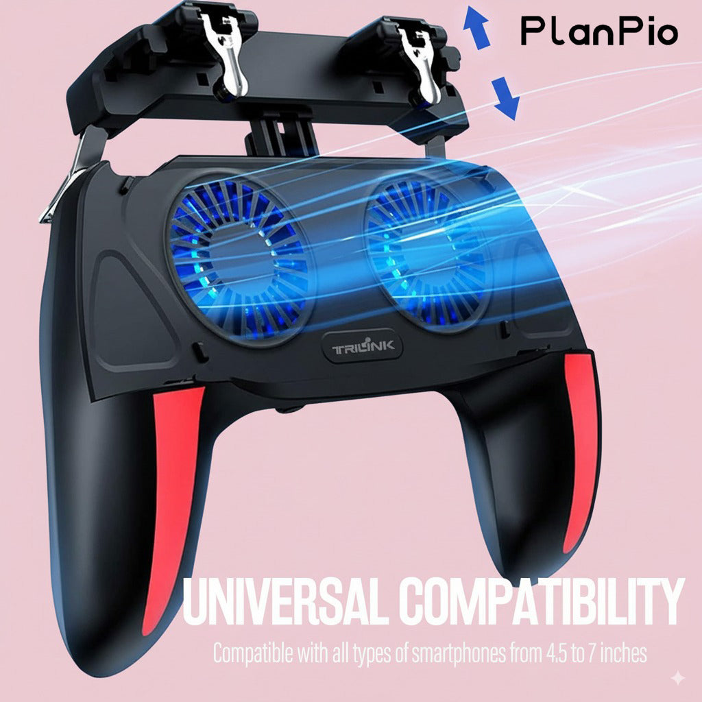 PlanPio™ Pro FPS Gaming Grip/Game Pad for Call of Duty/PUBG/Fortnite (4.7-7" Android & iOS Phone)