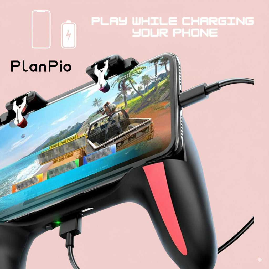 PlanPio™ Pro FPS Gaming Grip/Game Pad for Call of Duty/PUBG/Fortnite (4.7-7" Android & iOS Phone)