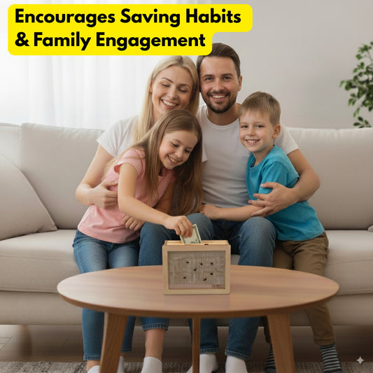 PlanPio™ Off-White Saving Box $ Symbol (Transform Your Children Future Life)