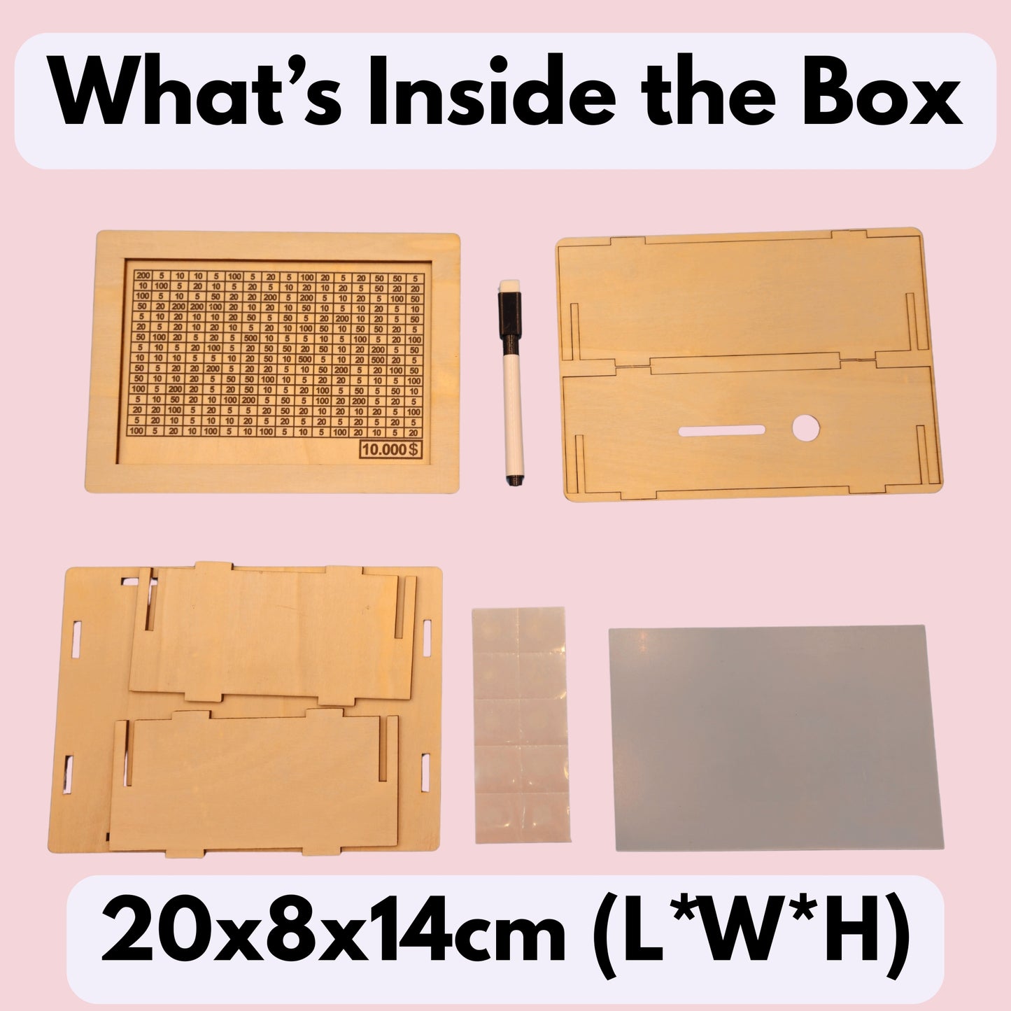 PlanPio™ Off-White Saving Box $ Symbol (Transform Your Children Future Life)