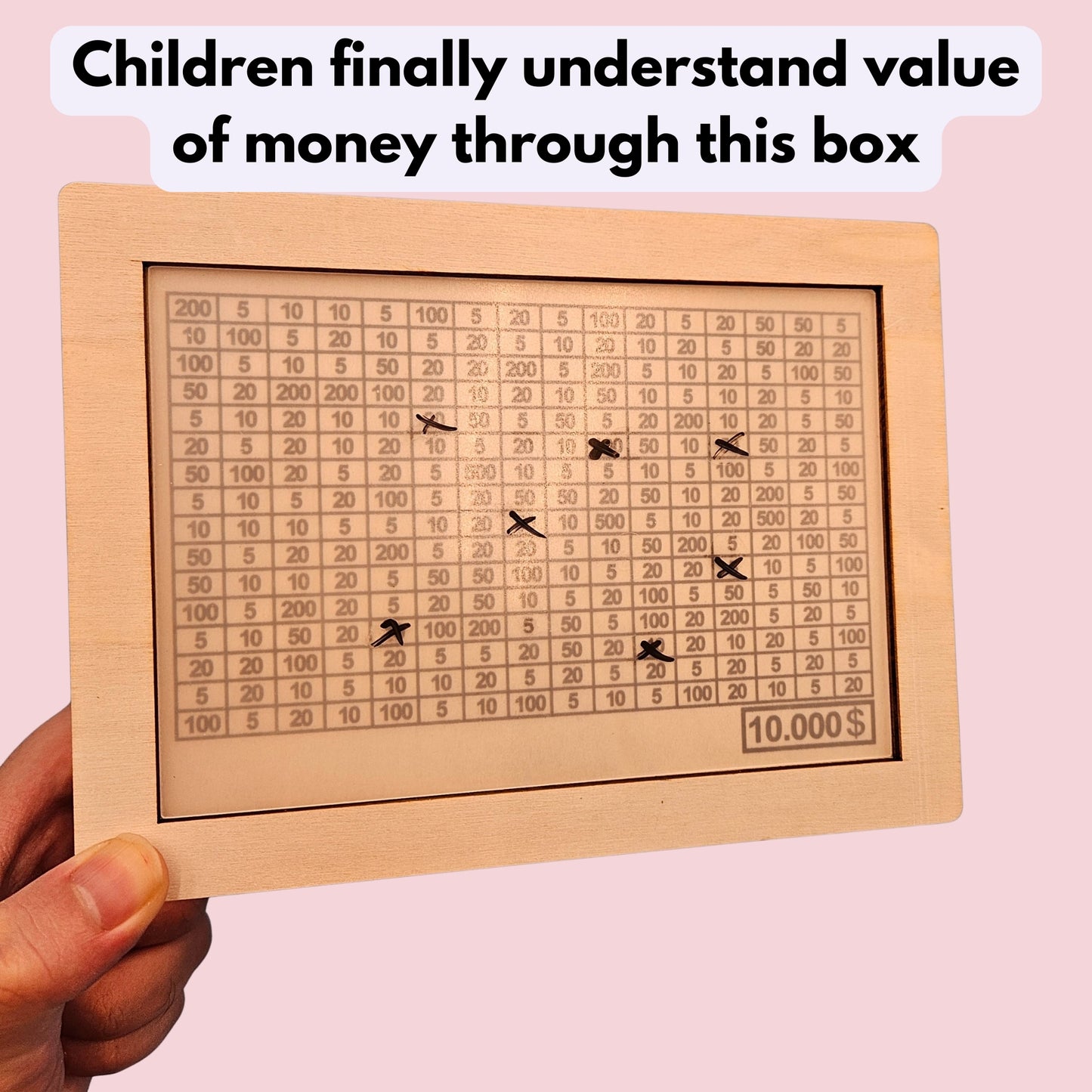 PlanPio™ Off-White Saving Box $ Symbol (Transform Your Children Future Life)