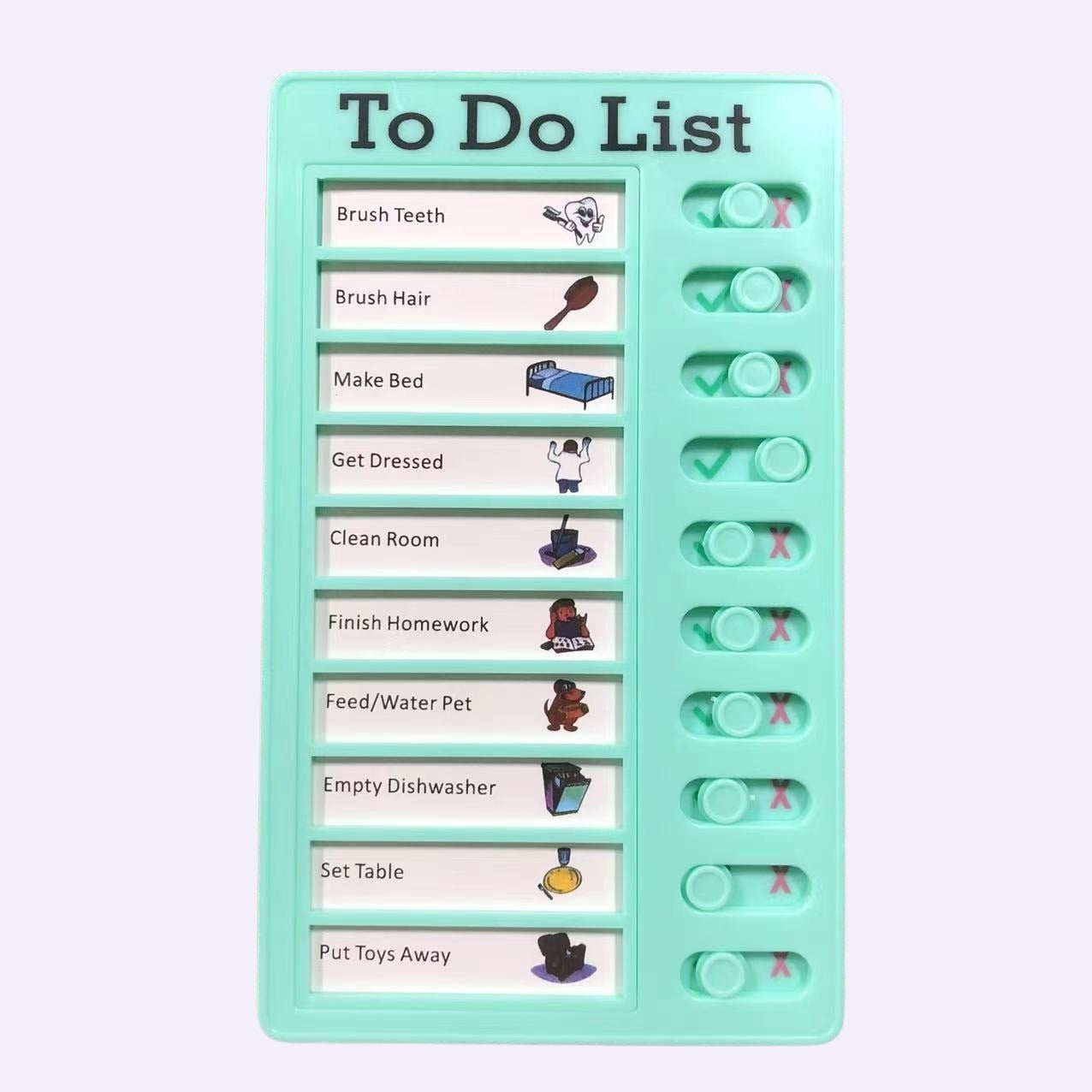 (Free Gifts) [c] Children Chores / to do List Charts (Every chart includes 20 white cards for writing his/her own tasks & 1 default color task card)